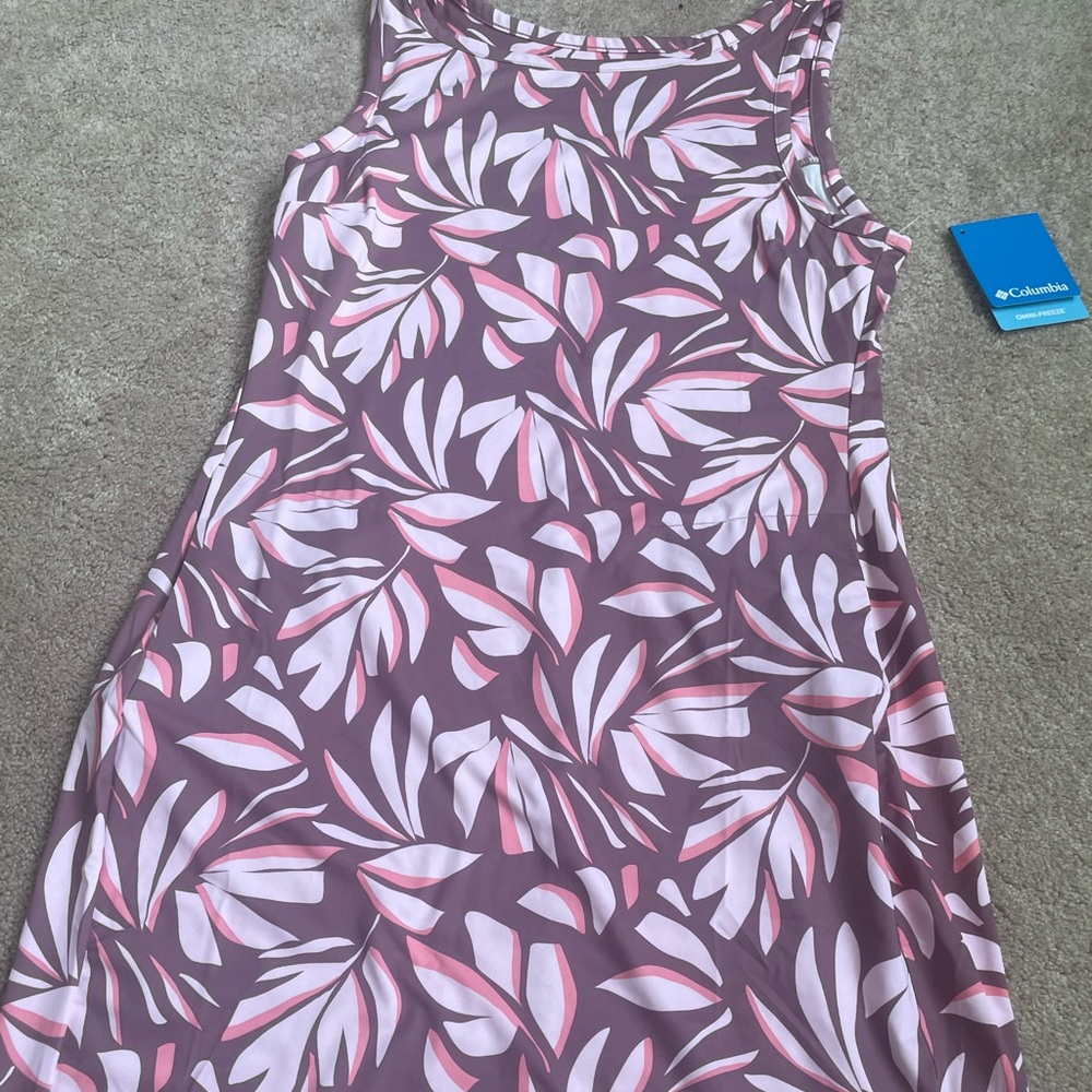 Columbia Floral Pink and White Maxi Dress